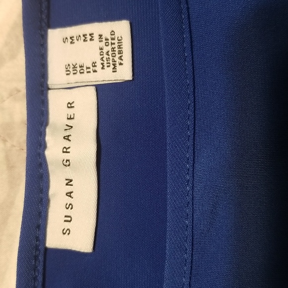 WESTBOUND Sz S Royal Blue 3/4 Sleeve w/ Handkerchief Hem EUC. CL# 98 - Picture 5 of 6